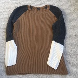NWOT Talbots Tan, Grey, Cream Sweater